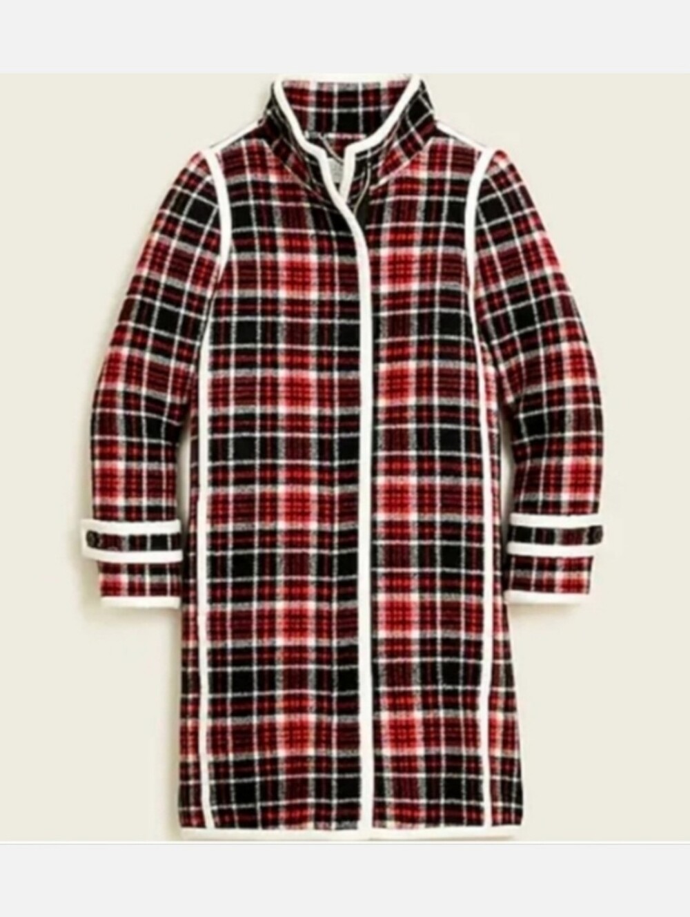 JCREW COLLECTION CAR COAT IN WINTER PLAID ITALIAN STADIUM COAT